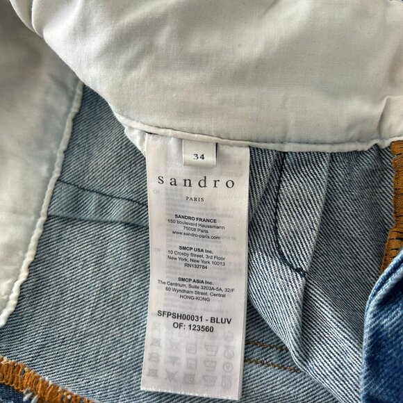 Sandro - Denim Shorts - sz 34 - Picture 4 of 6